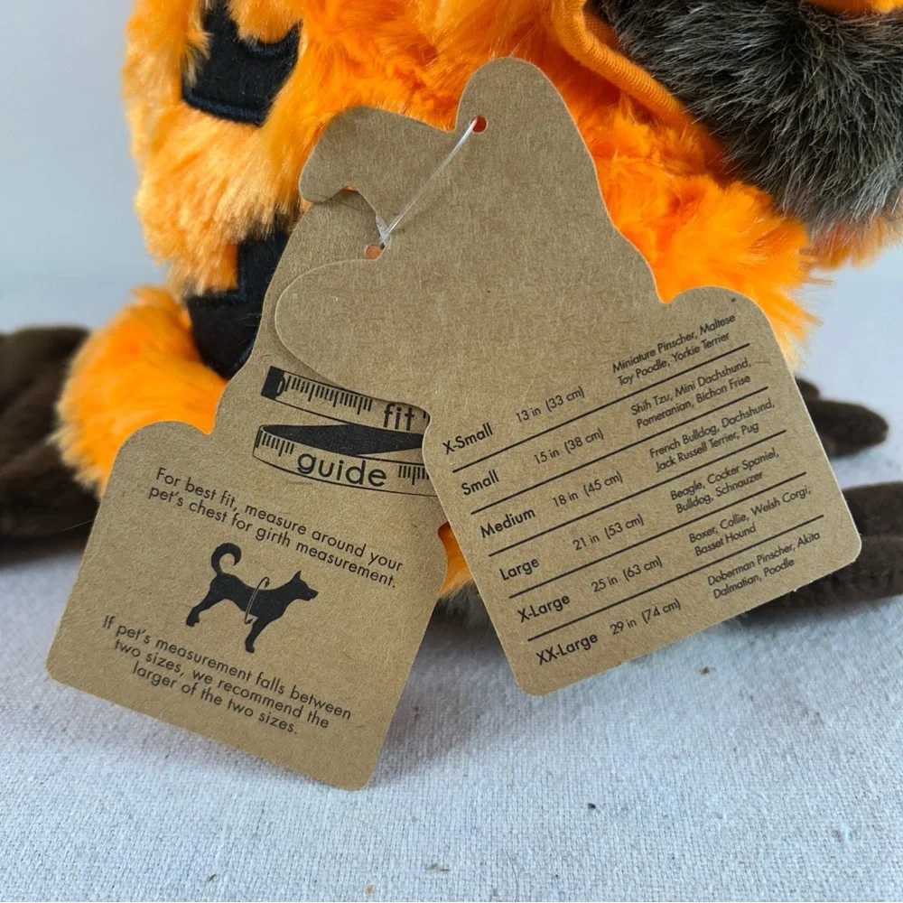 Pumpkin Halloween Costume for Small Dog Fuzzy Orange Hoodie